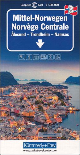 Cappelen Karte Blatt 3: Mittel-Norwegen Mitte 1:335.000