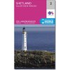 Landranger Map 002: Shetland - Sullom Voe & Whalsay 1:50.000